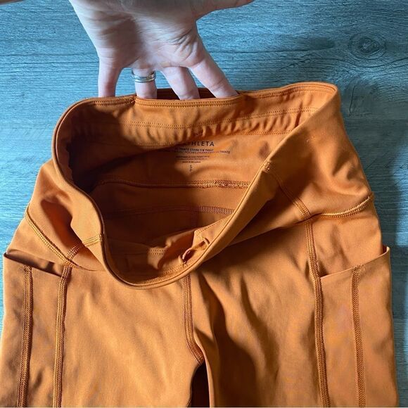 Athleta Ultimate Stash Pocket 7/8 Tight High Rise Small Orange - Picture 5 of 14